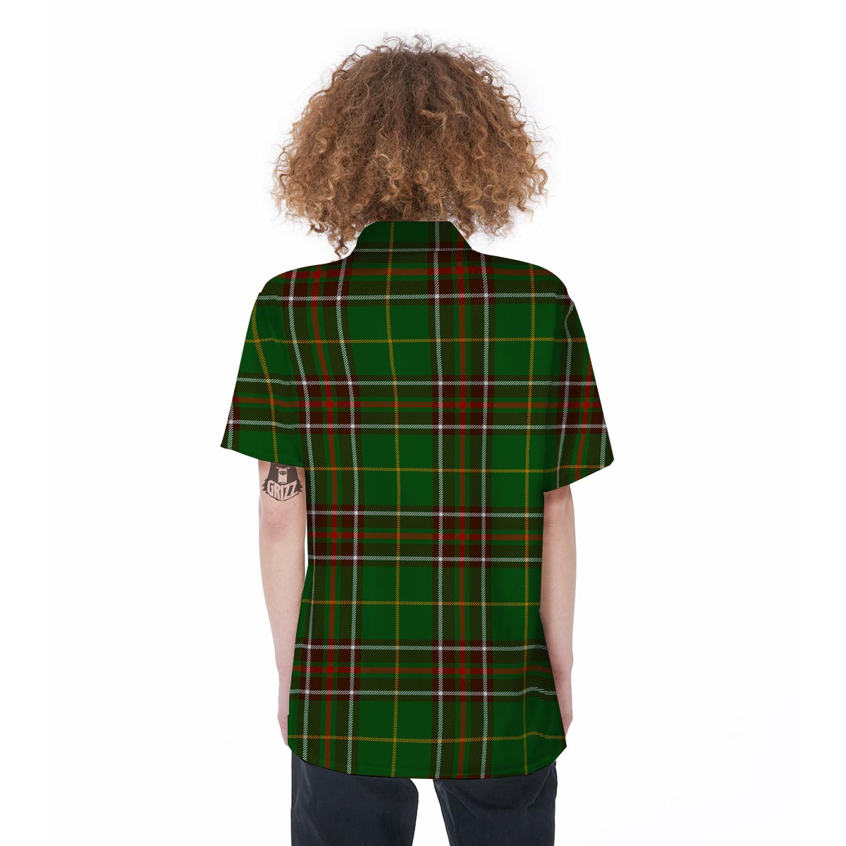 Newfoundland Tartan Green Plaid Women's Short Sleeve Shirts-grizzshop