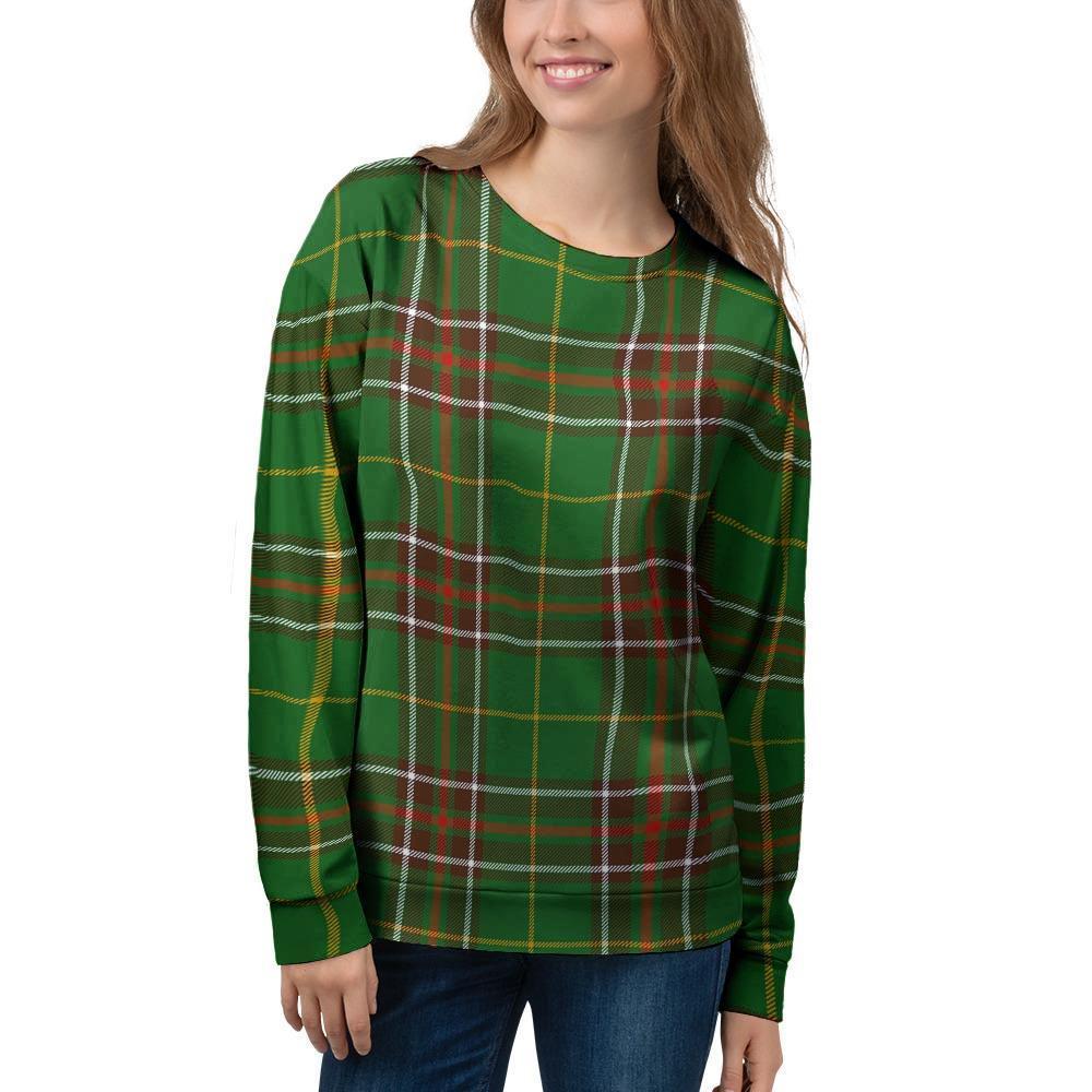 Newfoundland Tartan Green Plaid Women's Sweatshirt-grizzshop