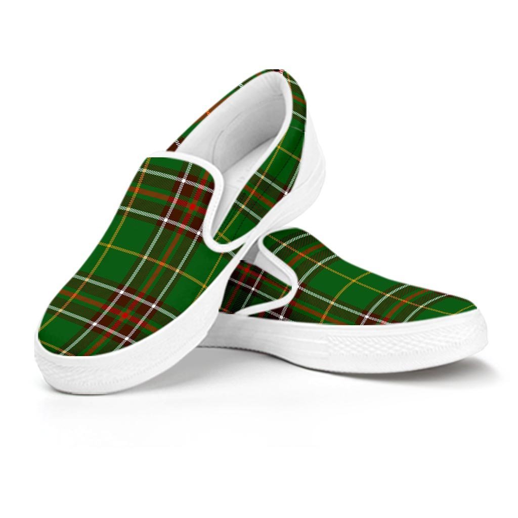 Newfoundland Tartan Green Plaid Men's Slip On Sneakers-grizzshop