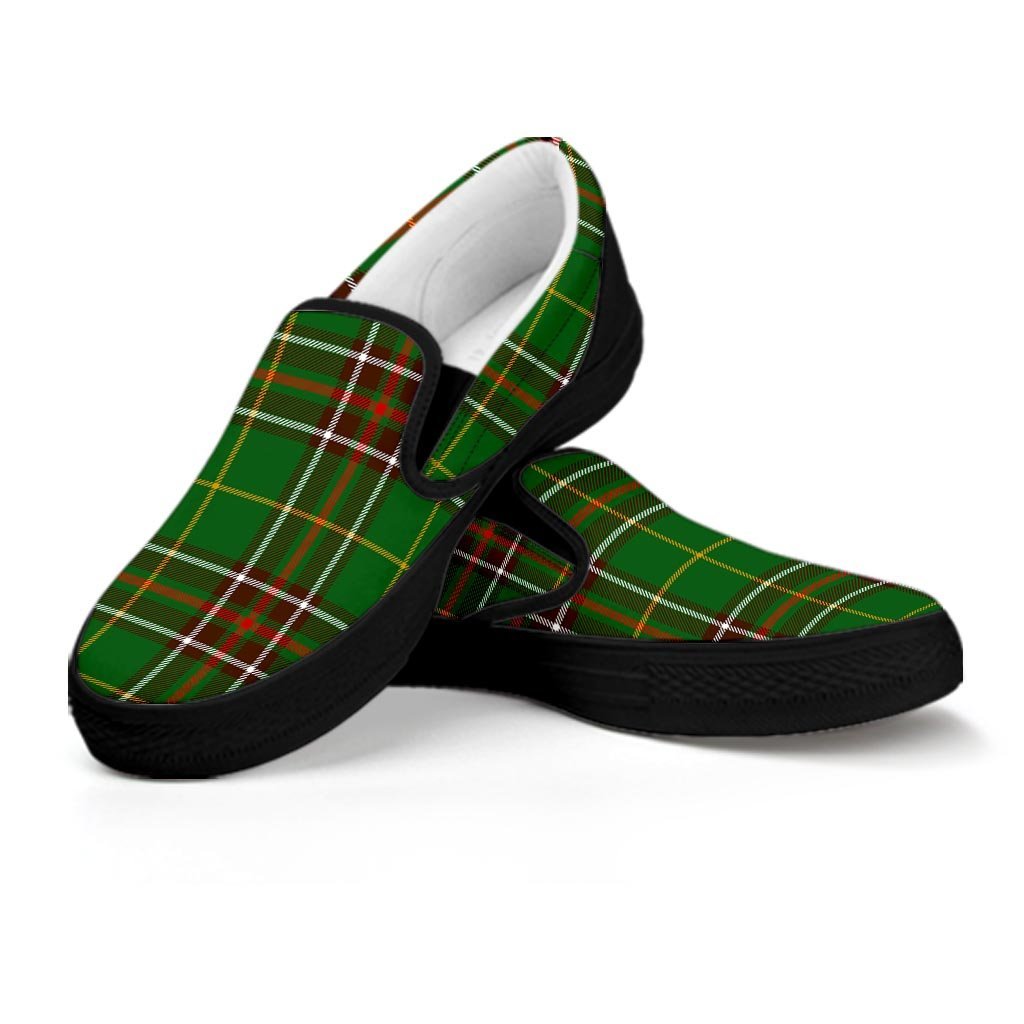 Newfoundland Tartan Green Plaid Men's Slip On Sneakers-grizzshop