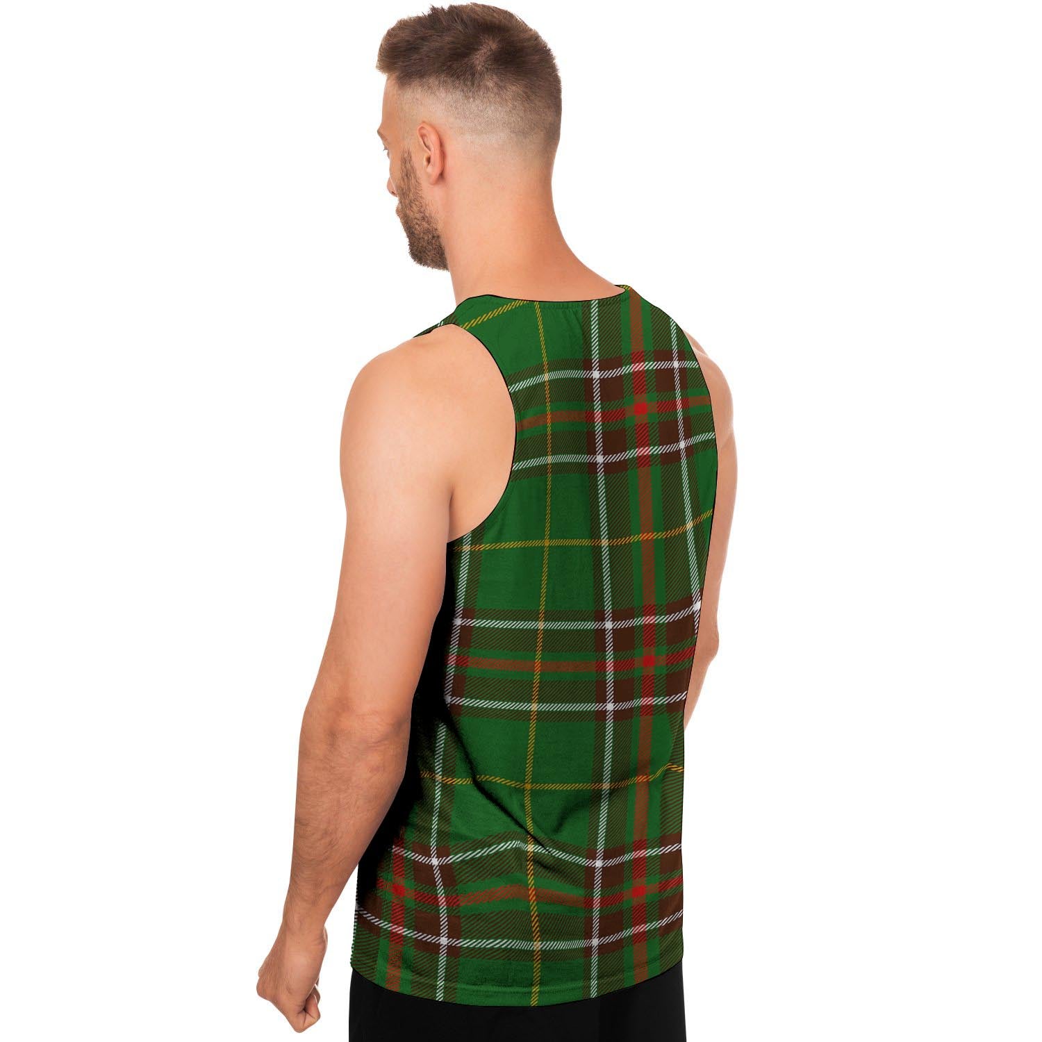 Newfoundland Tartan Green Plaid Men's Tank Tops-grizzshop