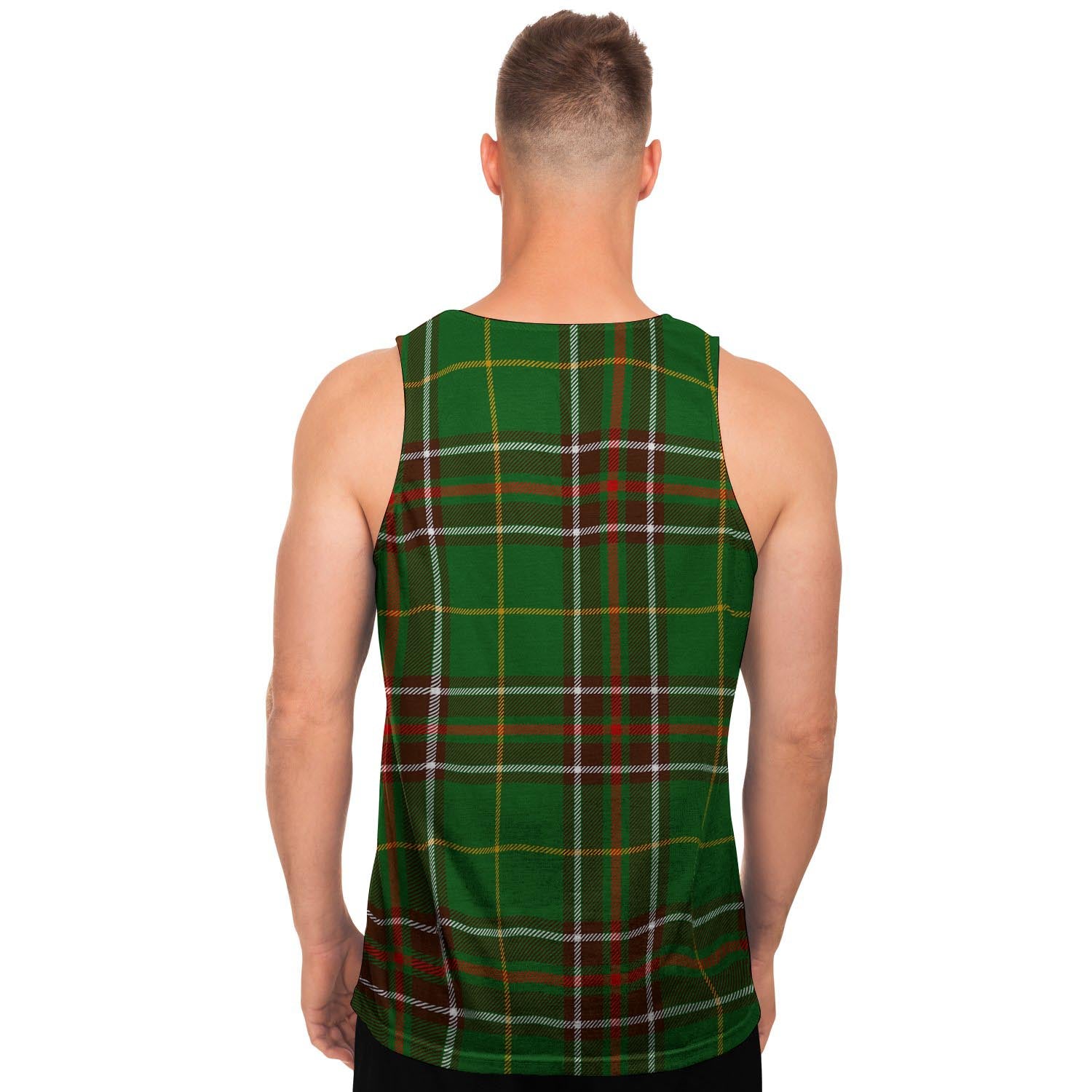 Newfoundland Tartan Green Plaid Men's Tank Tops-grizzshop
