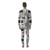 Newspaper Aliens Topic Print Pattern Men's Pajamas-grizzshop