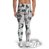 Newspaper Clippings On Aliens Topic Print Pattern Men's Leggings-grizzshop