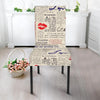 Newspaper Pattern Print Chair Cover-grizzshop