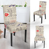 Newspaper Pattern Print Chair Cover-grizzshop