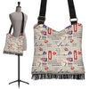 Newspaper Pattern Print Crossbody Bags-grizzshop