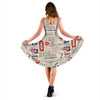 Newspaper Pattern Print Dress-grizzshop