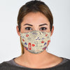 Newspaper Pattern Print Face Mask-grizzshop