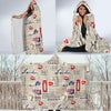 Newspaper Pattern Print Hooded Blanket-grizzshop