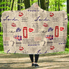 Newspaper Pattern Print Hooded Blanket-grizzshop