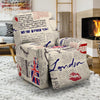 Newspaper Pattern Print Recliner Cover-grizzshop