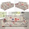 Newspaper Pattern Print Sofa Covers-grizzshop