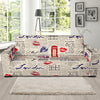 Newspaper Pattern Print Sofa Covers-grizzshop