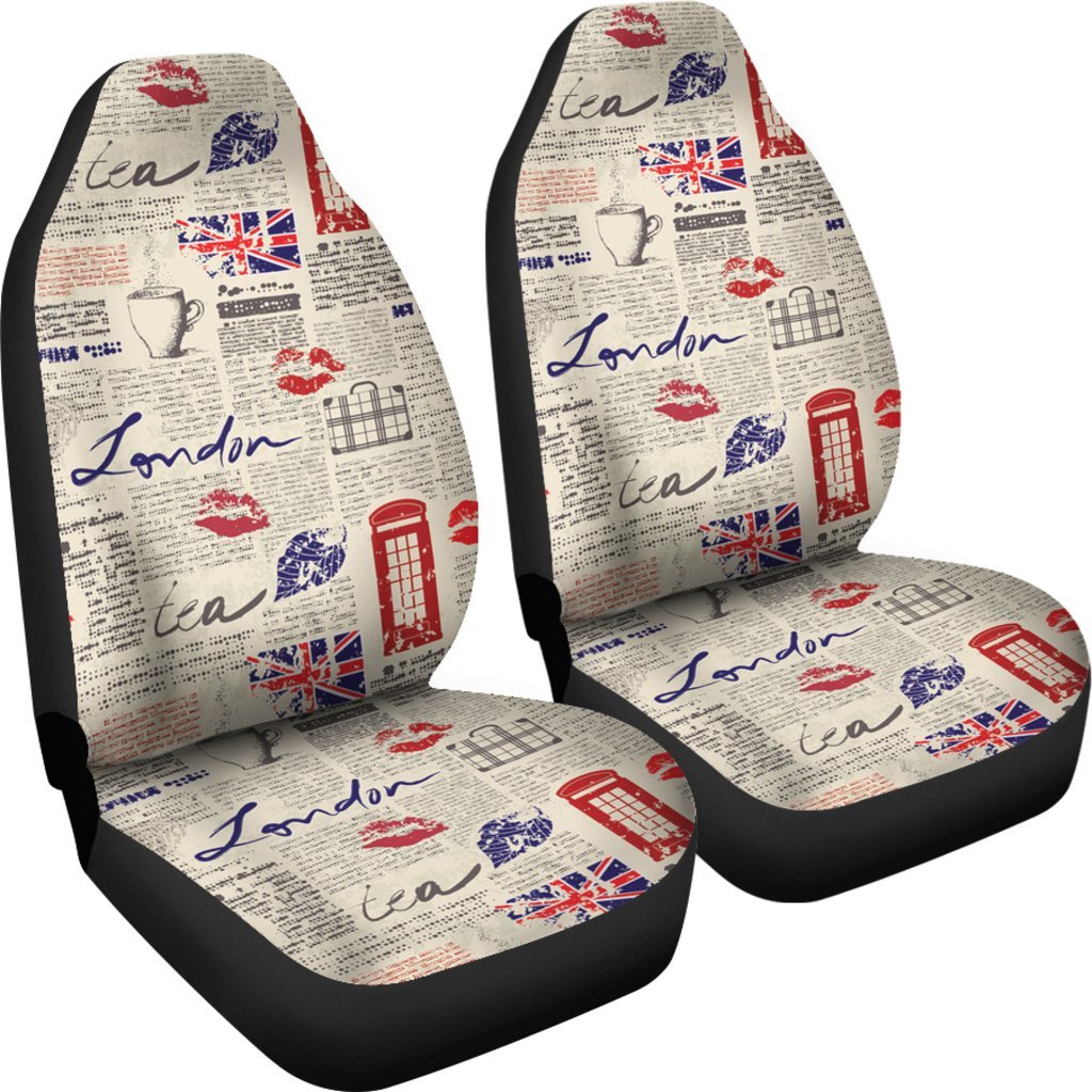 Newspaper Pattern Print Universal Fit Car Seat Cover-grizzshop