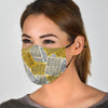 Newspaper Print Pattern Face Mask-grizzshop