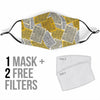 Newspaper Print Pattern Face Mask-grizzshop