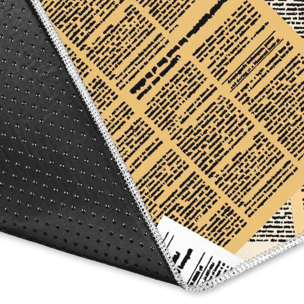 Newspaper Print Pattern Floor Mat-grizzshop