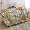 Newspaper Print Pattern Loveseat Cover-grizzshop