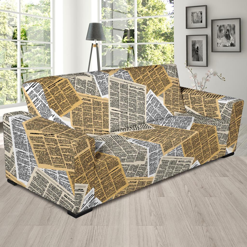 Newspaper Print Pattern Sofa Covers-grizzshop