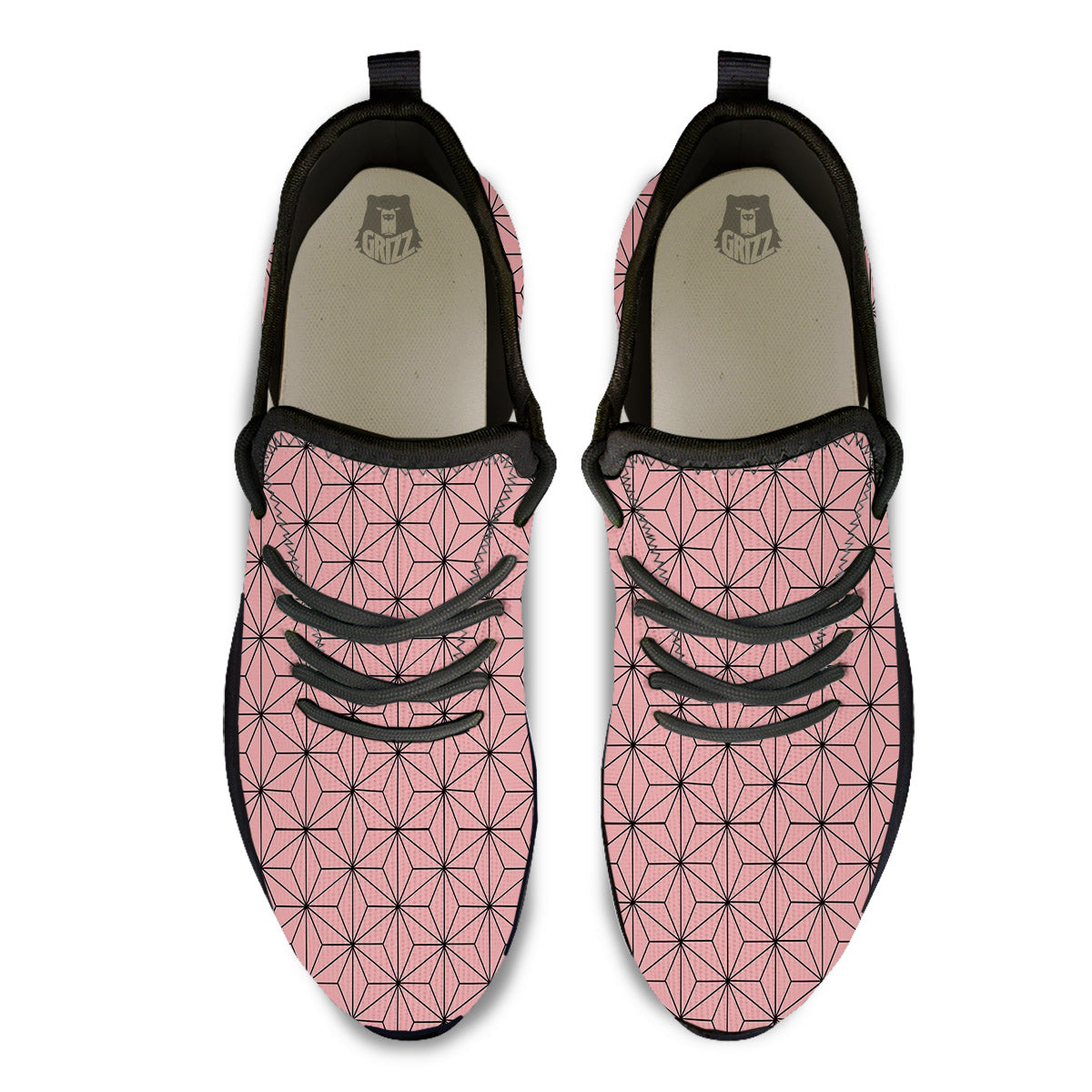 Nezuko Print Pattern Black Athletic Shoes-grizzshop