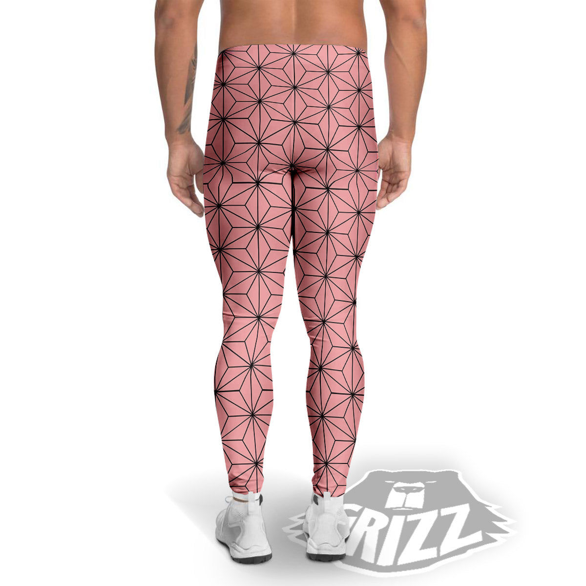 Nezuko Print Pattern Men's Leggings-grizzshop