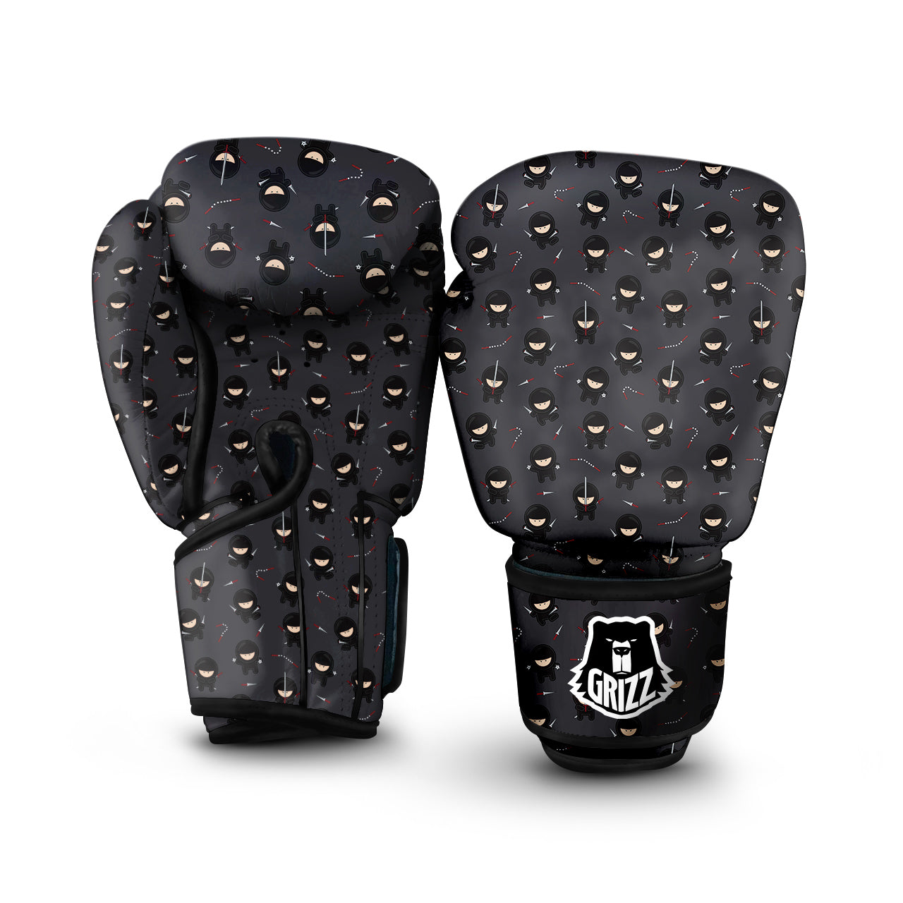 Ninja Cute Print Pattern Boxing Gloves-grizzshop