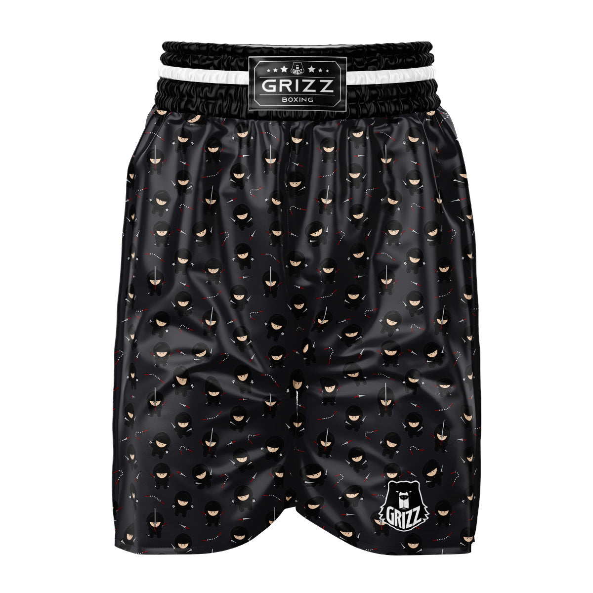 Ninja Cute Print Pattern Boxing Shorts-grizzshop
