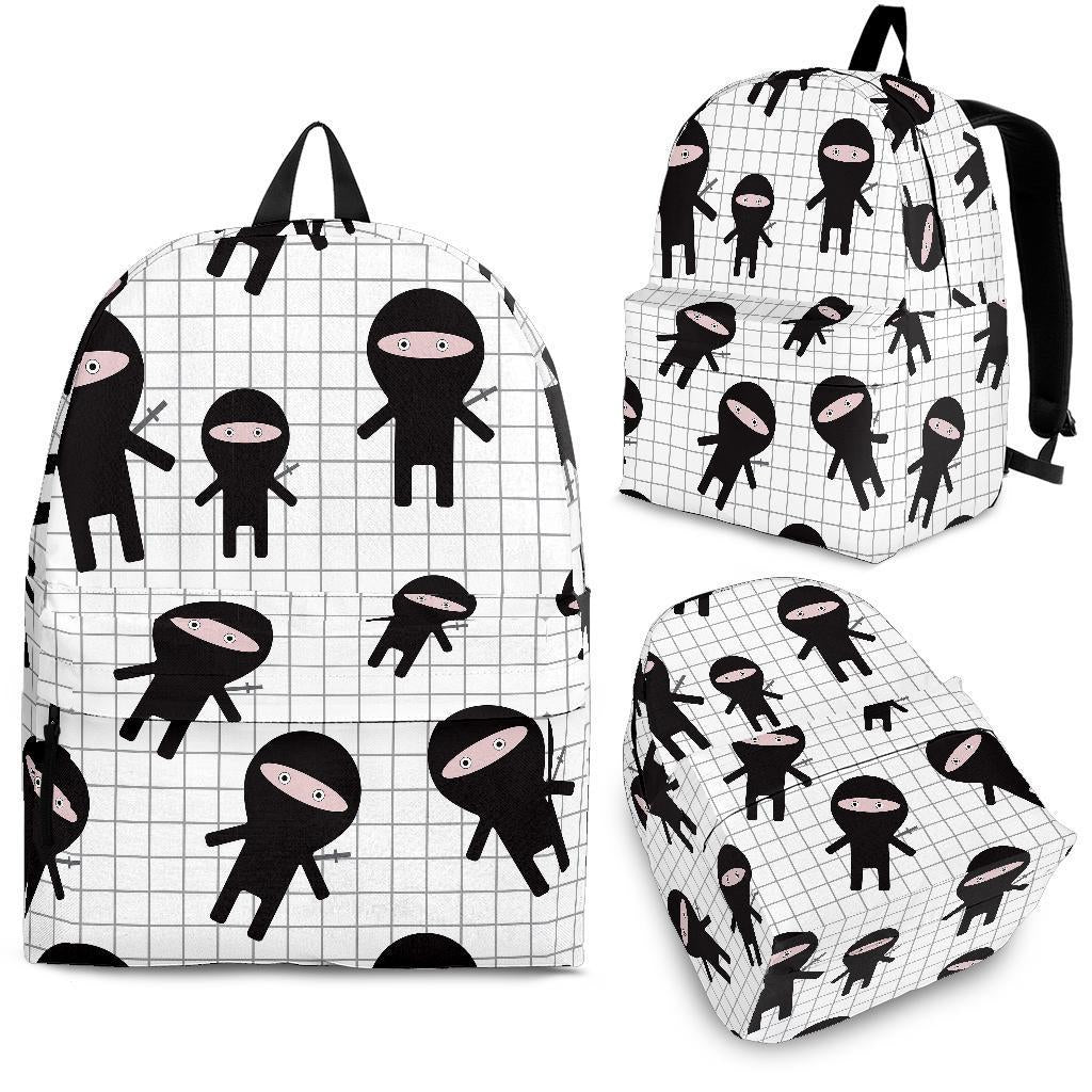 Ninja Pattern Print Backpack-grizzshop