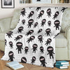 Ninja Pattern Print Blanket-grizzshop