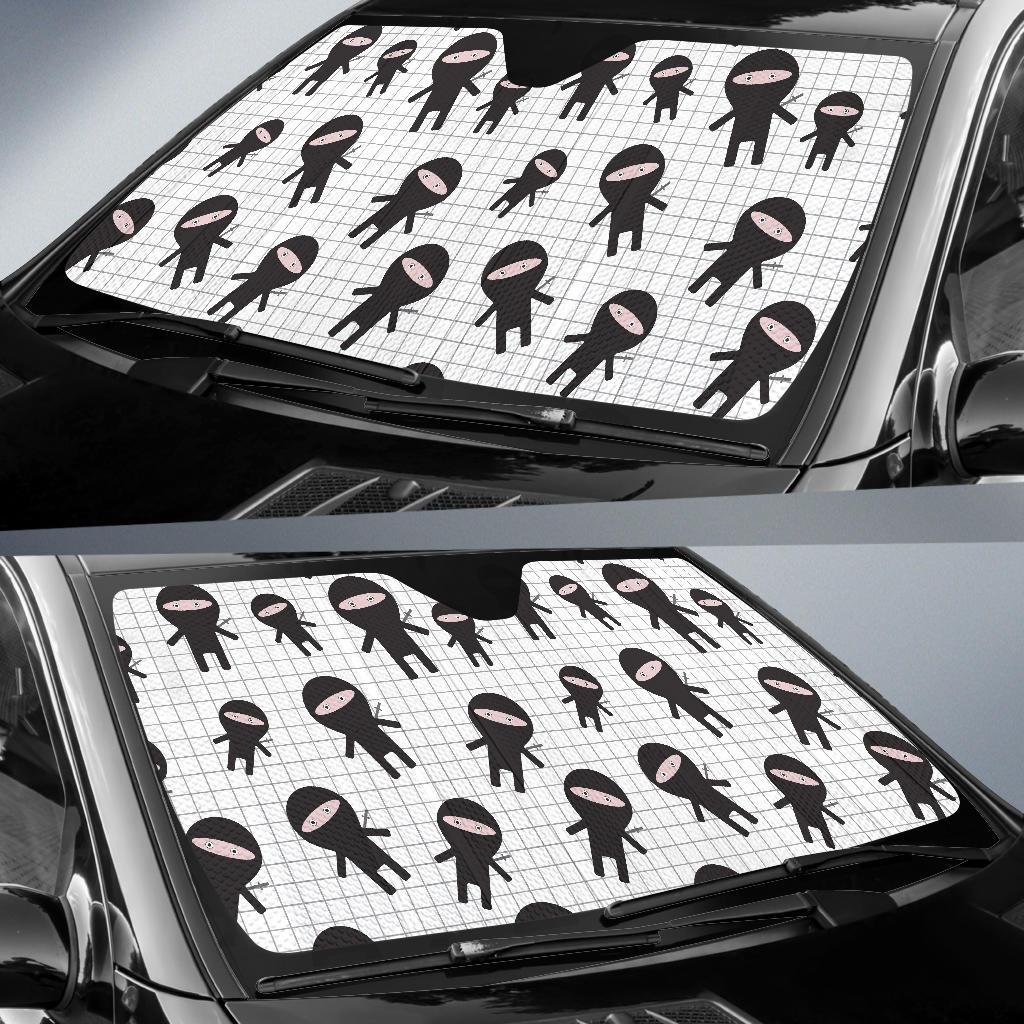 Ninja Pattern Print Car Sun Shade-grizzshop