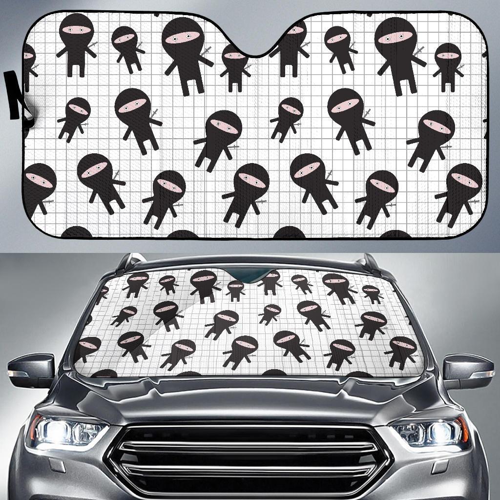 Ninja Pattern Print Car Sun Shade-grizzshop