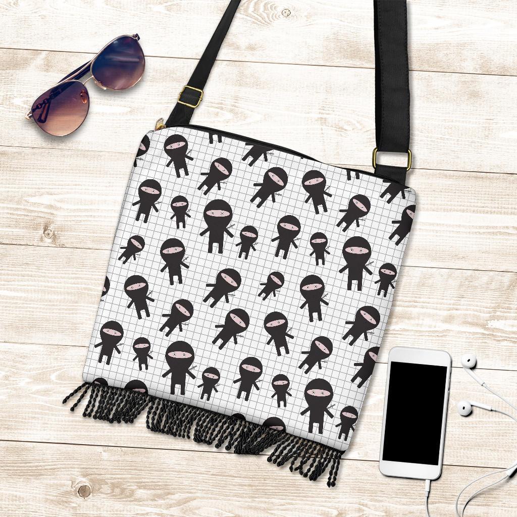 Ninja Pattern Print Crossbody bags-grizzshop