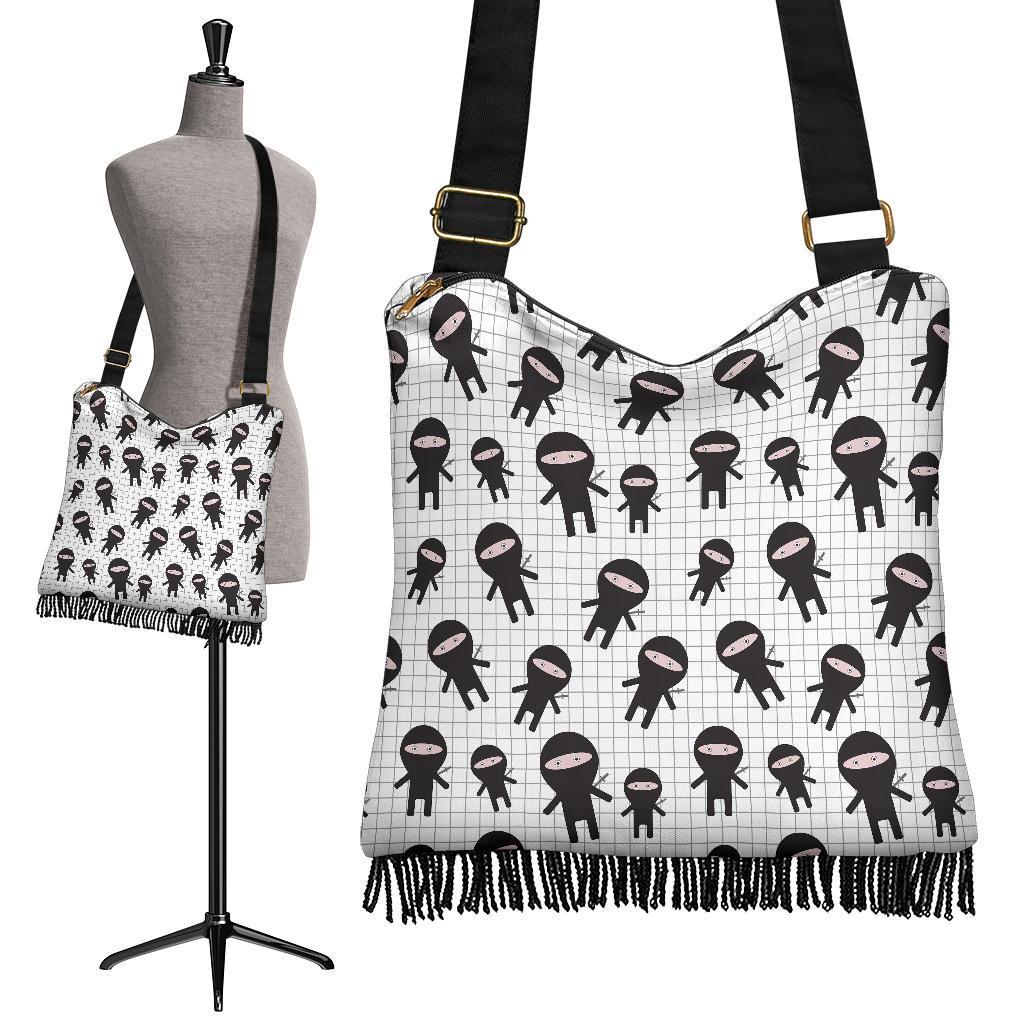 Ninja Pattern Print Crossbody bags-grizzshop