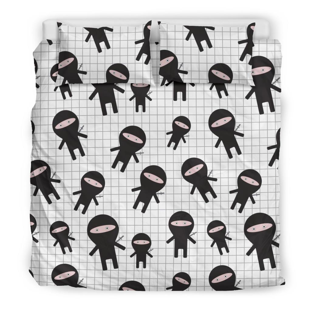 Ninja Pattern Print Duvet Cover Bedding Set-grizzshop