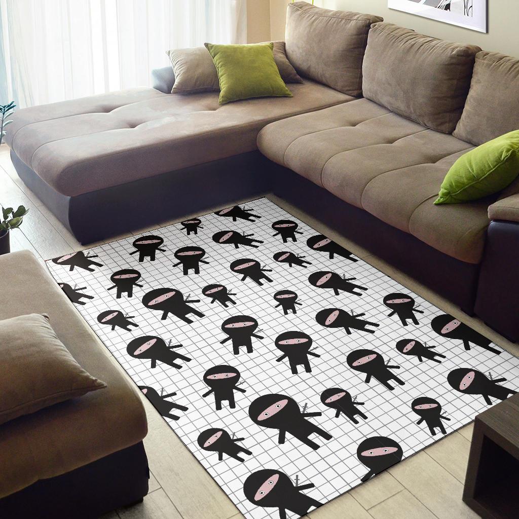 Ninja Pattern Print Floor Mat-grizzshop