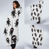 Ninja Pattern Print Hooded Blanket-grizzshop