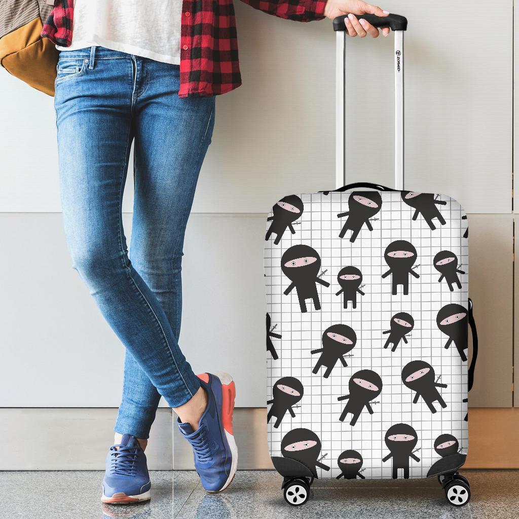 Ninja Pattern Print Luggage Cover Protector-grizzshop