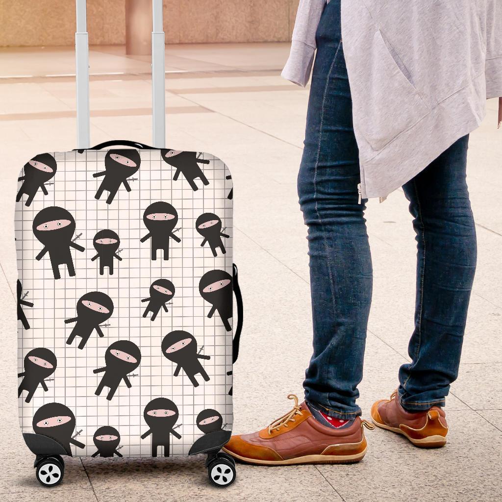 Ninja Pattern Print Luggage Cover Protector-grizzshop