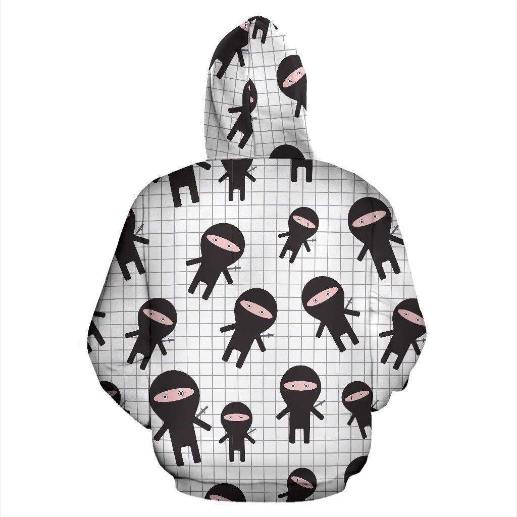 Ninja Pattern Print Men Women Pullover Hoodie-grizzshop