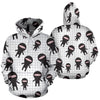 Ninja Pattern Print Men Women Pullover Hoodie-grizzshop