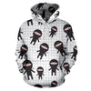 Ninja Pattern Print Men Women Pullover Hoodie-grizzshop