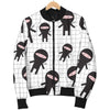 Ninja Pattern Print Men's Bomber Jacket-grizzshop