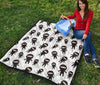 Ninja Pattern Print Quilt-grizzshop