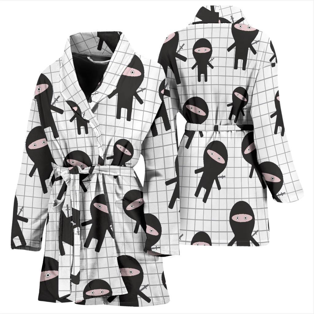 Ninja Pattern Print Women Long Robe-grizzshop