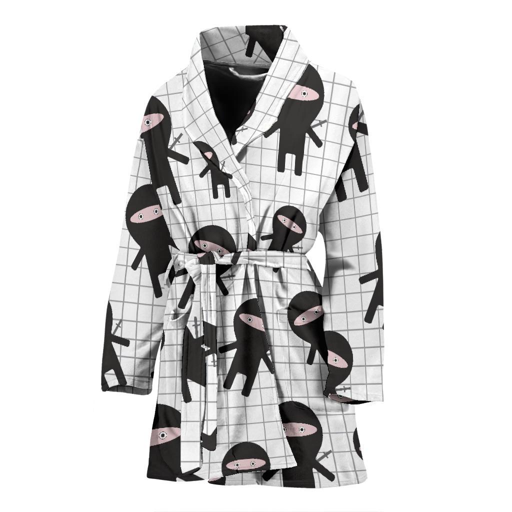 Ninja Pattern Print Women Long Robe-grizzshop