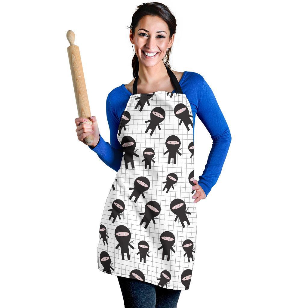 Ninja Pattern Print Women's Apron-grizzshop