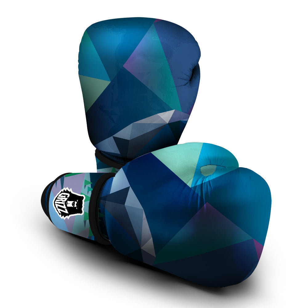 Northern Lights Geometric Polygonal Print Boxing Gloves-grizzshop