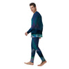 Northern Lights Geometric Polygonal Print Men's Pajamas-grizzshop