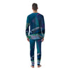 Northern Lights Geometric Polygonal Print Men's Pajamas-grizzshop